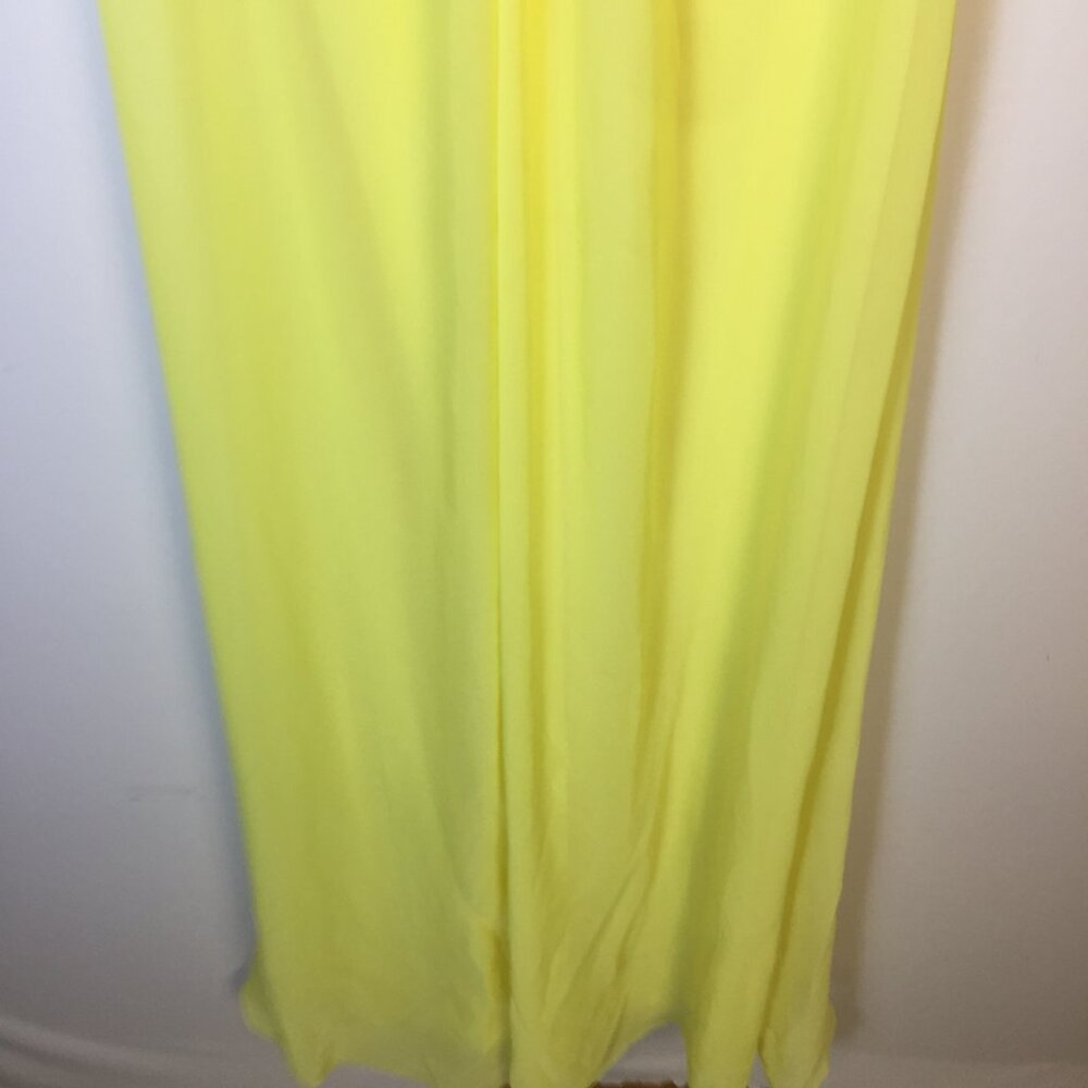 Adrianna Papell Hailey Strapless Maxi Dress Size 5/6 Womans Yellow Empire Waist - Picture 3 of 13
